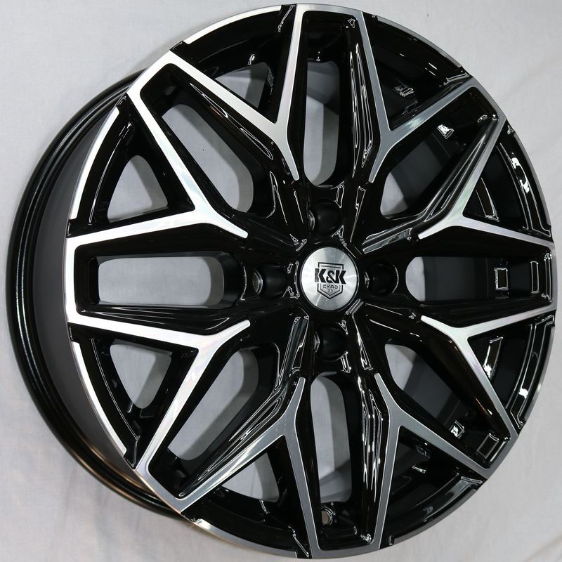 Литой диск K&K KC1187-mb Ариус 7x17 4x108 DIA63.35  ET36  алмаз чёрный / Чёрный с алмазной проточкой